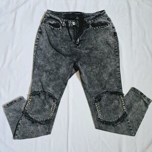 Women's Y2k Pants Jeans Sz 14‎ Spike Bling Streetwear Punk Grunge Festival Comfy